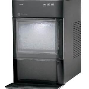 GE Profile Opal 2.0, Chewable Crunchable Countertop Nugget Ice Maker, Scoop included, 38 lbs in 24 hours, Pellet Ice Machine with WiFi & Smart Connected, Black Stainless Steel